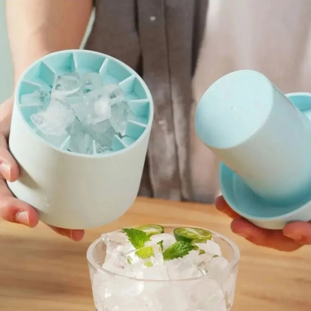 Silicone Ice Cube Mold Round Ice Bucket Summer Homemade DIY Refrigerator Freeze Ice Maker Creative Ice Cube Mold Barware Tools
